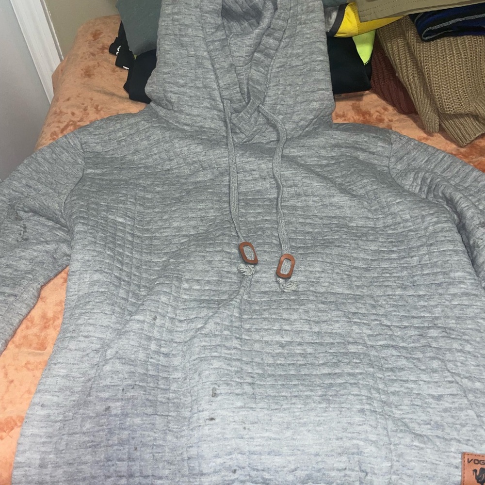 Volcom Gray Quilted Hoodie